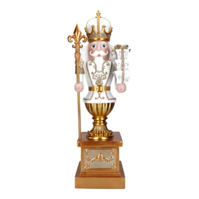 Magnificent Nutcracker in Gold and White, 124.5 cm