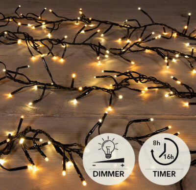 Forest Crown Imperial Duo White LED Cluster Lights, Warm and Cool White, 1920 LEDs for 3 to 3.5 m Trees