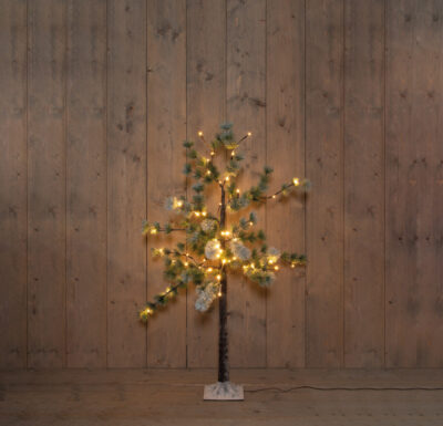 Alpine Frost Fir, 120 cm LED Tree with Snow Tipped Branches and 64 Warm White Lights