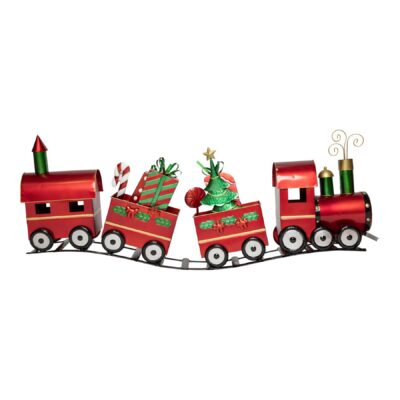 Decorative Metal Christmas Train, 133 cm
