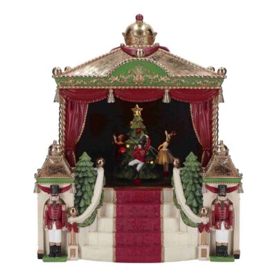 Animiertes Weihnachtstheater mit Ballerina, LED, 40 cm