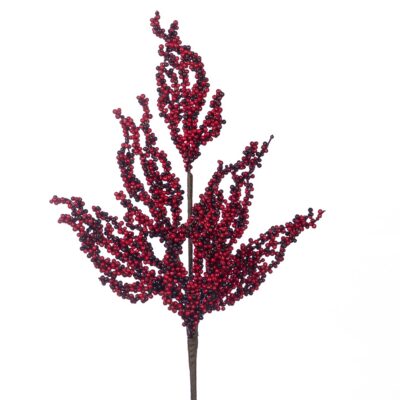 Winter berry branch in red and burgundy, 70 cm