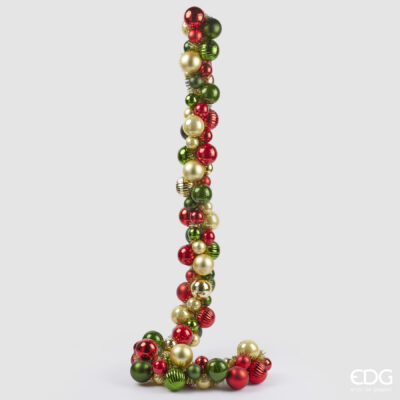 Mixed-Ball Garland, Red / Green / Gold, 150 cm