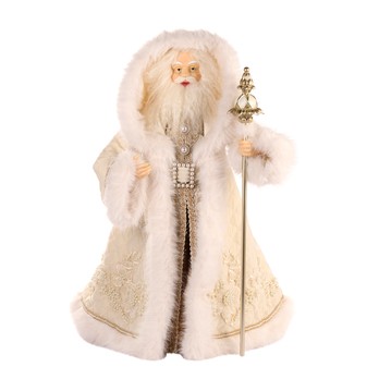 Hooded Santa Figure, Cream