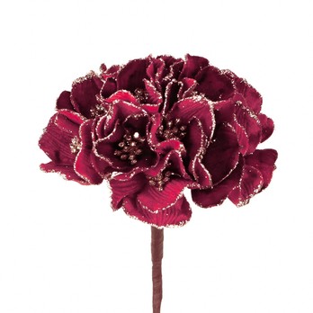 Velvet Hydrangea Stem, Burgundy