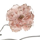 Velvet Peony Clip, Soft Pink