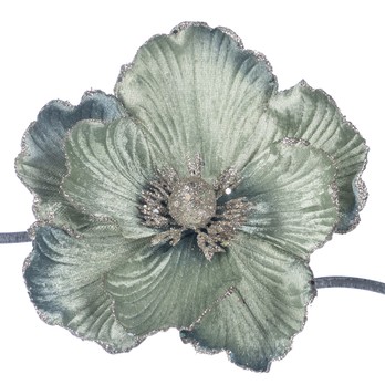 Velvet Magnolia Clip, Sage Green