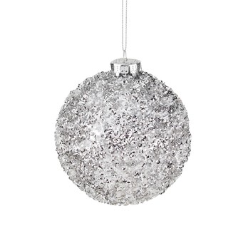 Sequin Glitter Ball, Silver