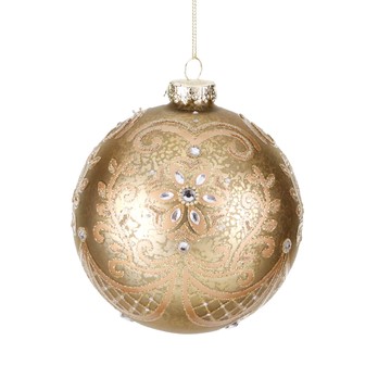 Jewel Flower Bauble, Gold