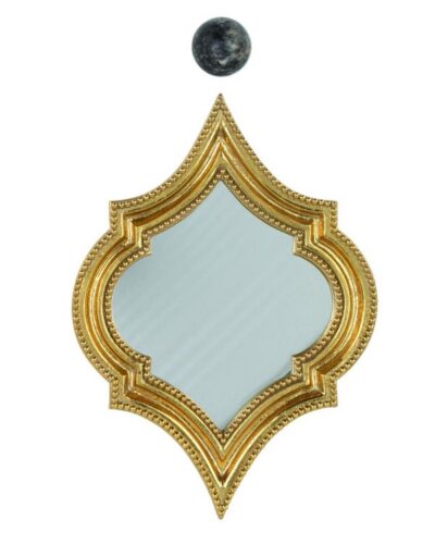 Salon Pendant. Wall Mirror, Gold, 20x28 cm