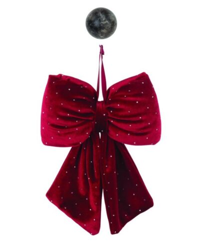 Maison Knot. Velvet Bow, Bordeaux, 13x20 cm