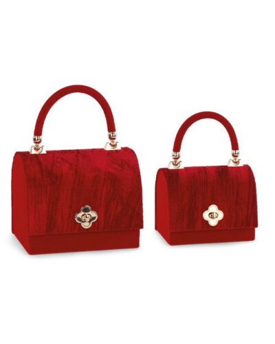 Royal Venice Casket. Red Nesting Casket Set, 16x10 cm (Set of 2)