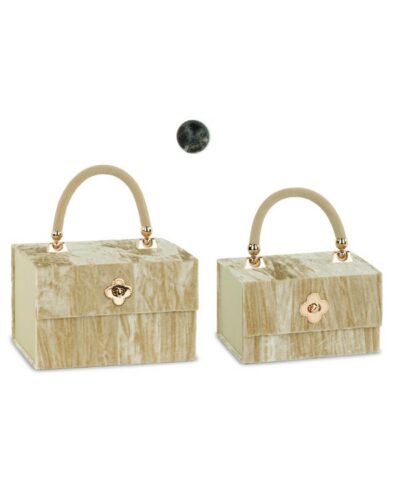Royal Venice Trunk Set. Nesting Trunk Set, Beige, 18x12 cm (Set of 2)