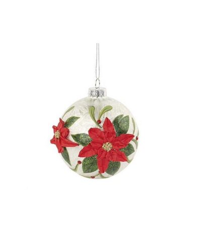 Glass Lantern Orb. Glass Ball with Star, 10 cm