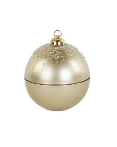 Gilded Globe Light. Gold Glass Globe Candle, 10 cm