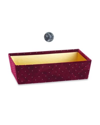 Velvet Salver. Bordeaux Velvet Tray, 30x18 cm