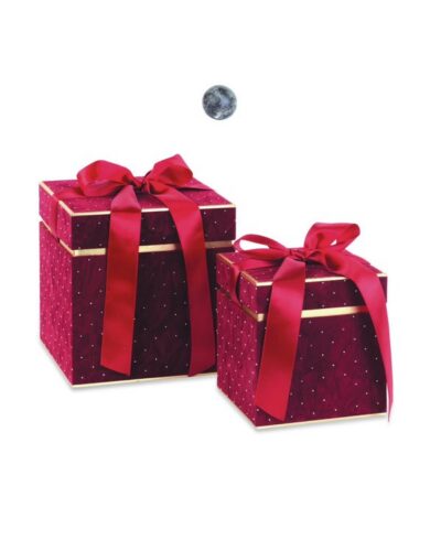 Sedici Casket. Bordeaux Velvet Box Set, 16x16 cm