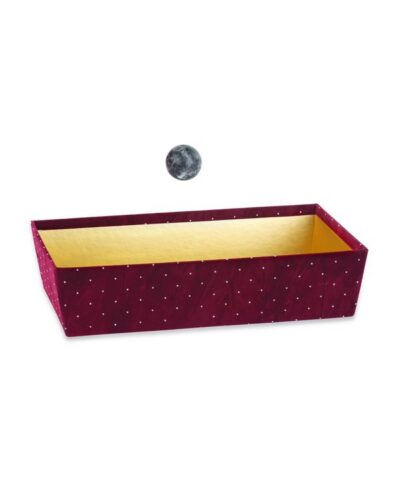 Grand Salver. Bordeaux Velvet Tray, 34x20 cm
