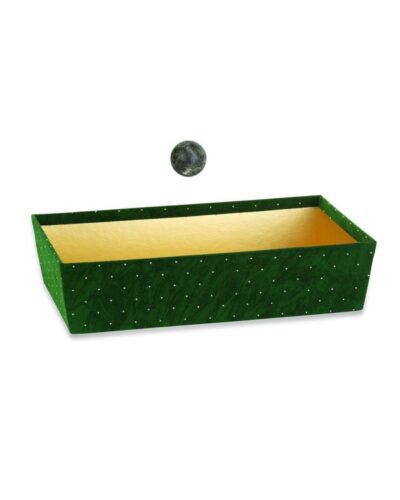 Grand Atelier Tray. Green Velvet Tray, 34x20 cm